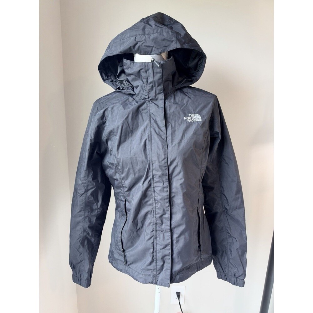 The North Face Womens Small Black Resolve Waterproof Rain Jacket Hooded Shell